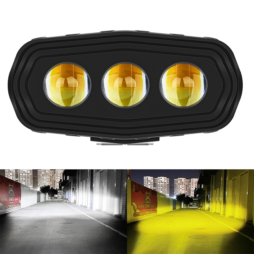 Badminton Flash - レンズ 3LED スポットライトオートバイ電球追加ライトモトヘッドランプフォグランプフラッシャー LED デイタイムランニングライトワークランプ