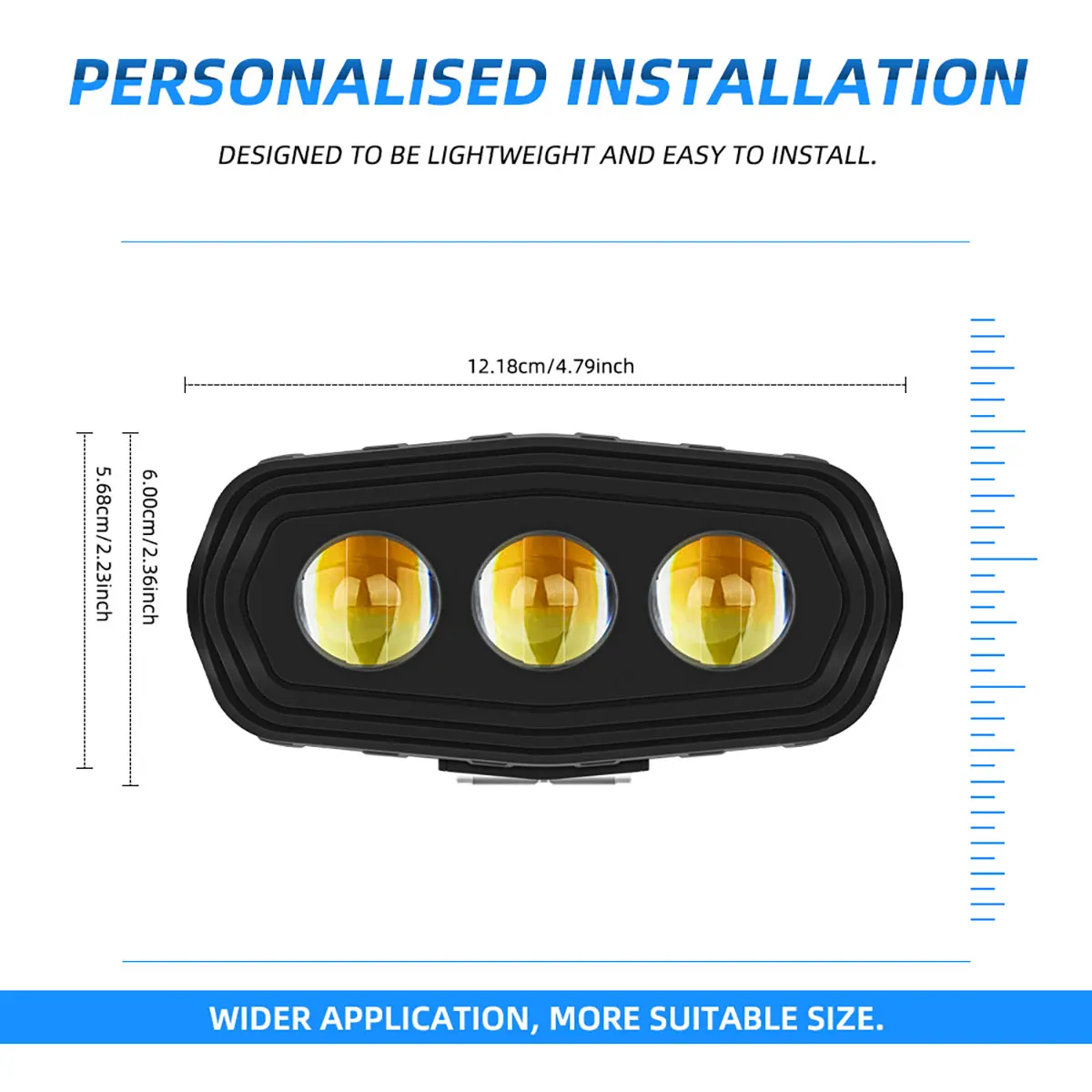 レンズ 3LED スポットライトオートバイ電球追加ライトモト - Badminton Flash のレビューと価格
