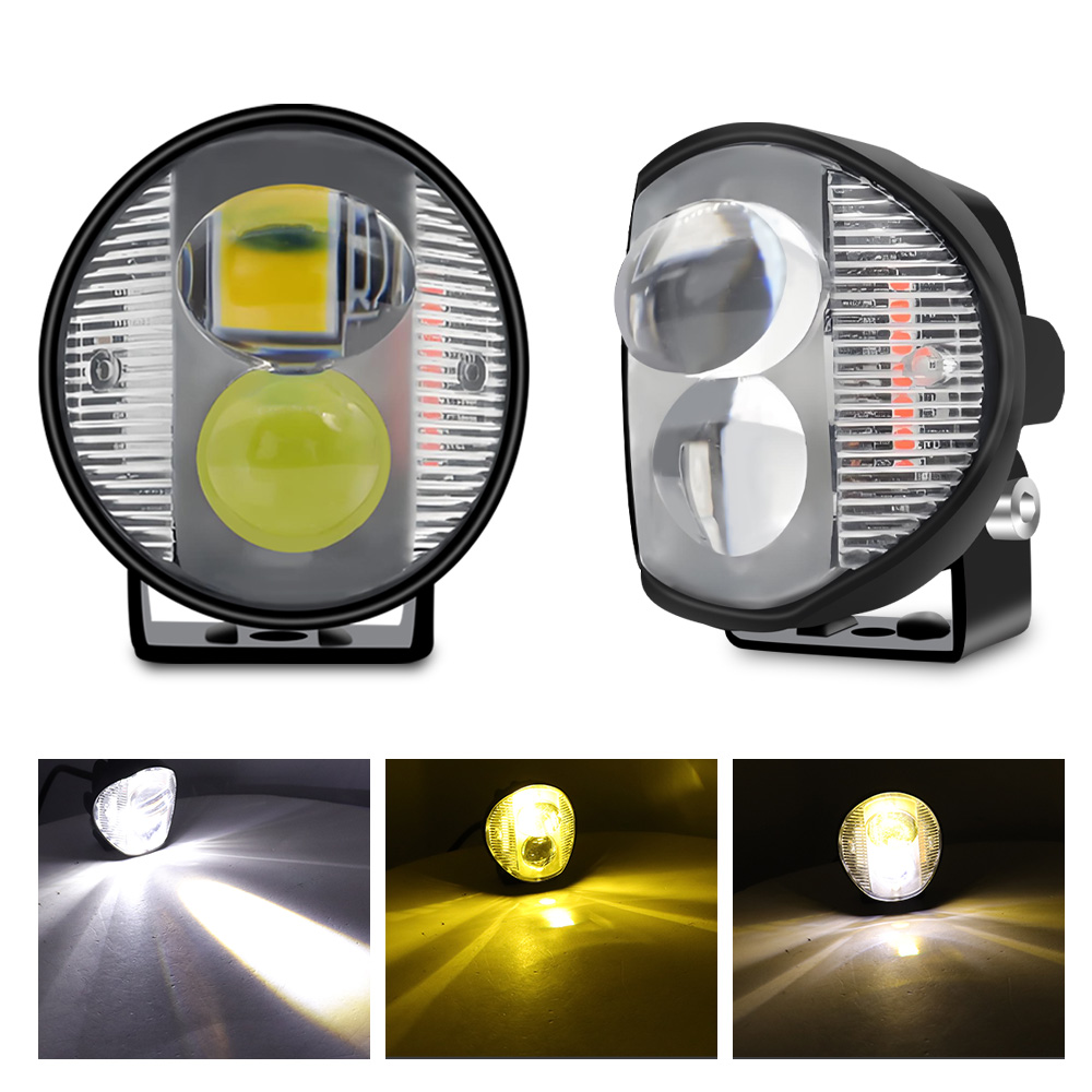 オートバイ LED フラッシャー運転フォグライト補助スポット - Badminton Flash のレビューと価格